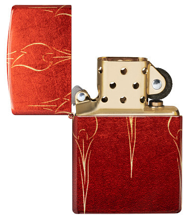 Зажигалка ZIPPO Ombre Flames с покрытием 540 Tumbled Brass, латунь/сталь, разно