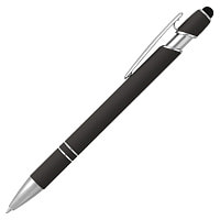 Ручка шариковая, Star Soft Touch Shiny Silver Requis, черная