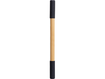 Вечный карандаш и ручка из бамбука Black bamboo, натуральный и черный