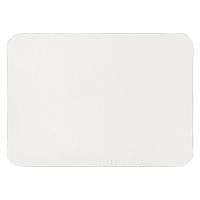 Шеврон Rectangle Cowhide размер 50*70 мм, белый, со скругленными углами