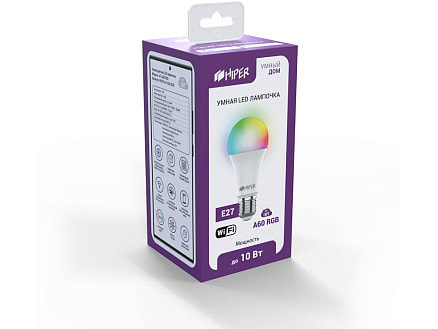 Умная лампочка HIPER IoT A60 RGB