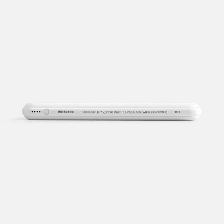 Аккумулятор с беспроводной зарядкой All Day Wireless, 10 000 мАч, белый