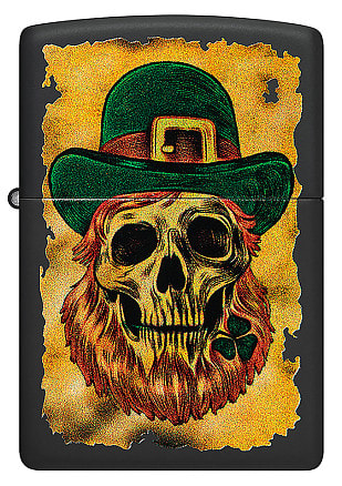 Зажигалка ZIPPO Lucky Map с покрытием Black Matte, латунь/сталь, черная, 38x13x57 мм