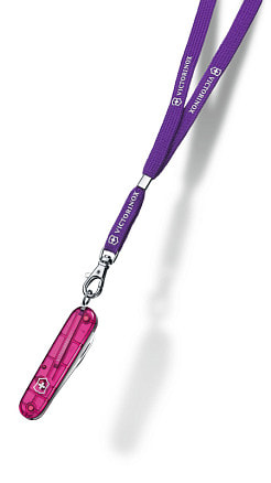 Шнурок на шею VICTORINOX, с карабином, фиолетовый, полиэстер / цинковый сплав