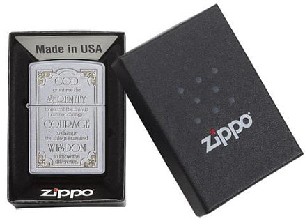 Зажигалка ZIPPO Classic с покрытием Satin Chrome™, латунь/сталь, серебристая, матовая, 38x13x57 мм