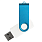 Флеш накопитель USB 2.0 Twister Сolor Mix 16GB, пластик Софт Тач/металл, белый/голубой_БЕЛЫЙ 8