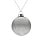 Елочный шар Finery Shine, 8 см, глянцевый серебристый с глиттером_8 СМ