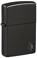 Зажигалка ZIPPO Armor® Flame c покрытием High Polish Black, латунь/сталь, черная, 38x13x57 мм