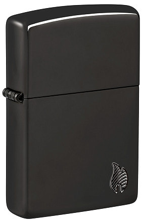 Зажигалка ZIPPO Armor® Flame c покрытием High Polish Black, латунь/сталь, черная, 38x13x57 мм