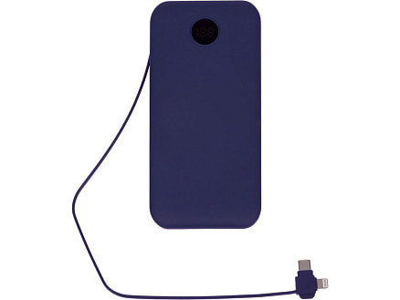 Внешний беспроводной аккумулятор с подсветкой лого Astro, 10000 mAh, темно-синий (Р)