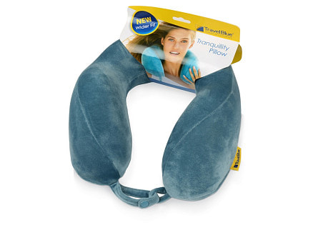 Подушка набивная Travel Blue Tranquility Pillow в чехле на кнопке, синий