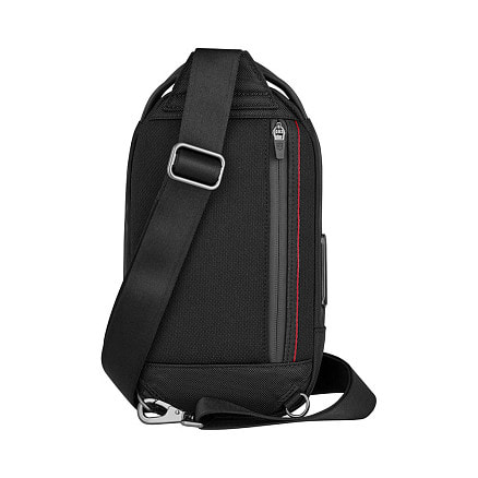 Рюкзак на одно плечо VICTORINOX Architecture Urban2 Sling Bag, черный, полиэстер/кожа, 17x8x28 см, 2 л