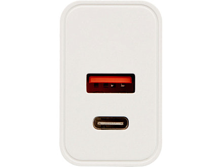 Сетевое зарядное устройство c выходами USB-A и USB-C Recharger Pro, быстрая зарядка QC/PD, 30 Вт, белый