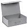Подарочная коробка, размер 39*26,3*11 см, Solution Prestige Big Case Linen с магнитным клапаном и ручкой , серебристая small_img_4