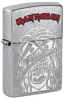 Зажигалка ZIPPO Iron Maiden с покрытием Street Chrome, латунь/сталь, серебристая, 38x13x57 мм