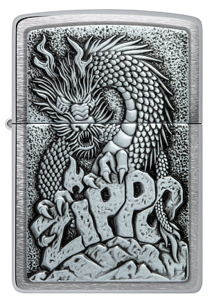 Зажигалка ZIPPO Classic с покрытием Brushed Chrome, латунь/сталь, серебристая, 38x13x57 мм
