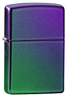 Зажигалка ZIPPO Classic с покрытием Iridescent, латунь/сталь, фиолетовая, матовая, 38x13x57 мм