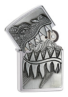 Зажигалка ZIPPO Classic с покрытием Brushed Chrome, латунь/сталь, серебристая, матовая, 38x13x57 мм