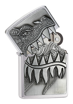Зажигалка ZIPPO Classic с покрытием Brushed Chrome, латунь/сталь, серебристая, матовая, 38x13x57 мм