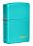 Зажигалка ZIPPO Classic с покрытием Flat Turquoise, латунь/сталь, бирюзовая, глянцевая, 38x13x57 мм_СИНИЙ