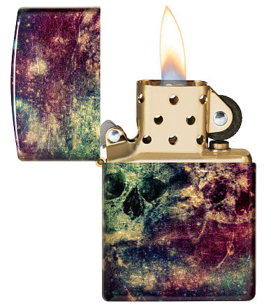 Зажигалка ZIPPO Galaxy Skull с покрытием 540 Tumbled Brass, латунь/сталь, разно
