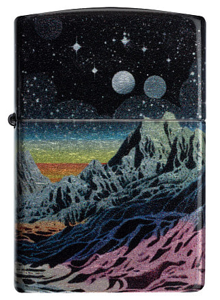 Зажигалка ZIPPO Space in Color Design с покрытием 540 Tumbled Chrome, латунь/сталь, разно