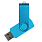 Флеш накопитель USB 2.0 Twister Assembly 16GB, пластик Софт Тач/металл, голубой/голубой_ГОЛУБОЙ