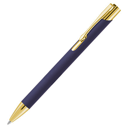 Ручка шариковая, Legend Soft Touch Mirror Gold Requis, синяя/золотистая