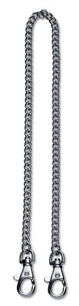 Цепочка VICTORINOX, 40 см, диаметр 1,5 мм, с 2 карабинами, никелированная