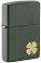Зажигалка ZIPPO Four Leaf Clover с покрытием Green Matte, латунь/сталь, зеленая, 38x13x57 мм small_img_1
