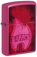 Зажигалка ZIPPO Pulse с покрытием Frequency, латунь/сталь, малиновая, глянцевая, 38x13x57 мм