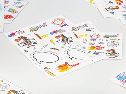 Наклейки из ПВХ Sticker Pack на заказ, S