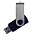 Флеш накопитель USB 2.0 Twister Сolor Mix 16GB, пластик Софт Тач/металл, черный/серебристый_черный 6