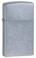 Зажигалка ZIPPO Slim® с покрытием Street Chrome™, латунь/сталь, серебристая, матовая, 29x10x60 мм