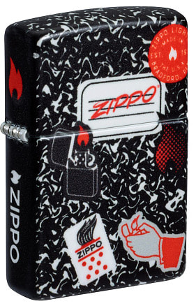 Зажигалка ZIPPO Notebook Design с покрытием 540 Matte, латунь/сталь, разно