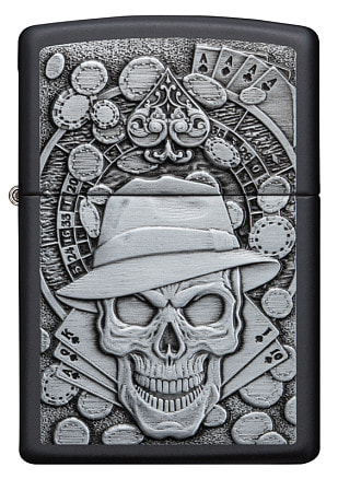 Зажигалка ZIPPO Classic с покрытием Black Matte, латунь/сталь, чёрная, матовая, 38x13x57 мм