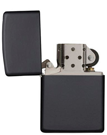 Зажигалка ZIPPO Classic с покрытием Black Matte, латунь/сталь, чёрная, матовая, 38x13x57 мм