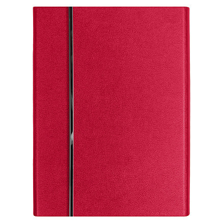 Ежедневник Alfa Bird Petrus A5, красный, недатированный, в твердой обложке с металлическим элементом