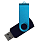 Флеш накопитель USB 2.0 Twister Сolor Mix 16GB, пластик Софт Тач/металл, черный/голубой_ЧЕРНЫЙ 8