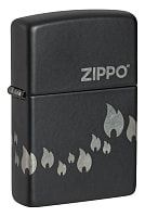 Зажигалка ZIPPO Classic с покрытием Black Matte, латунь/сталь, черная, матовая, 38x13x57 мм