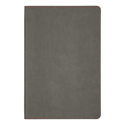 Ежедневник Flexy Latte Color А5, серый с красным срезом и красным форзацем, недатированный, в гибкой обложке