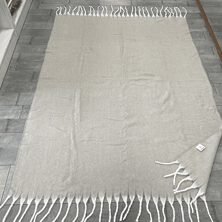 Плед акриловый Super Soft Nature размер 120*160 см, серый, плотность 450гр/м2