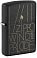 Зажигалка ZIPPO Line Art с покрытием Black Crackle™, латунь/сталь, чёрная, матовая, 38x13x57 мм small_img_1