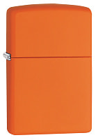 Зажигалка ZIPPO Classic с покрытием Orange Matte, латунь/сталь, оранжевая, матовая, 38x13x57 мм