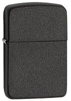 Зажигалка ZIPPO 1941 Replica, латунь с покрытием Black Crackle, черный, матовая, 38x13x57 мм