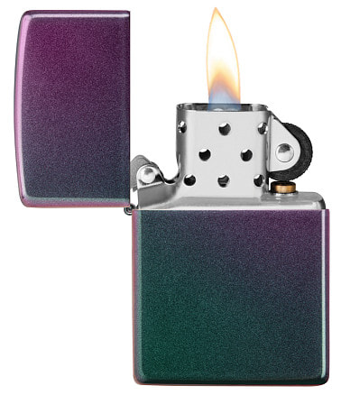 Зажигалка ZIPPO Classic с покрытием Iridescent, латунь/сталь, фиолетовая, матовая, 38x13x57 мм