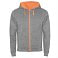 Толстовка FUJI мужская, heather grey/fluor orange small_img_1