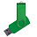 Флеш накопитель USB 2.0 Twister Assembly 16GB, пластик Софт Тач/металл, зеленый/зеленый_ЗЕЛЕНЫЙ
