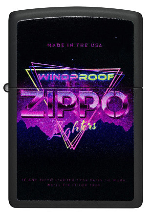 Зажигалка ZIPPO Sign Design с покрытием Black Matte, латунь/сталь, черная, 38x13x57 мм