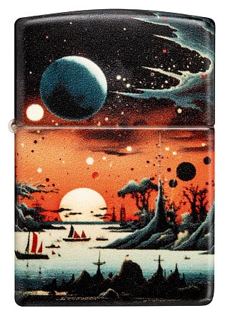 Зажигалка ZIPPO Galactic Landscape Design с покрытием 540 Matte, латунь/сталь, разно